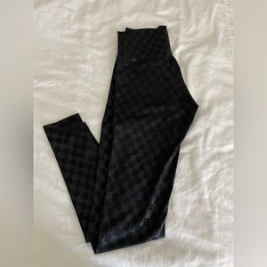 Buffbunny collection black checkered leggings size small